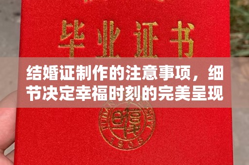 衡东结婚证制作的注意事项，细节决定幸福时刻的完美呈现